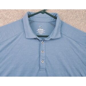 Kuhl Shirt Mens XXL Blue Virtuoso Polo Short Sleeve Hiking Mountain Camp Casual